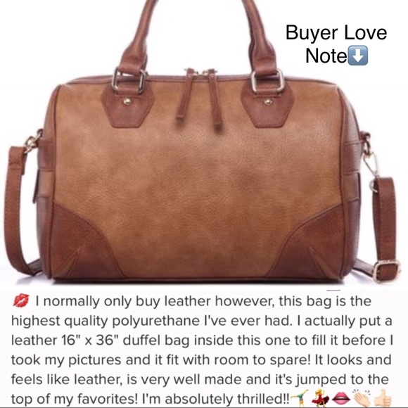 NWT! Brown Pebbled Vegan Leather Satchel/Crossbody - Picture 7 of 8